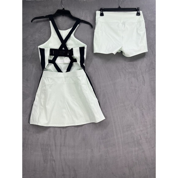 New Free People Movement Tonal Tension Studio Dress Set Size Medium Aqua Green - Picture 7 of 12